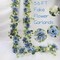 Artificial Flowers Garlands - 5.6 FT Eucalyptus Garlands with Multi-Flower Variety in Dusty Blue & White, Rustic Elegant Style for Wedding Decorations